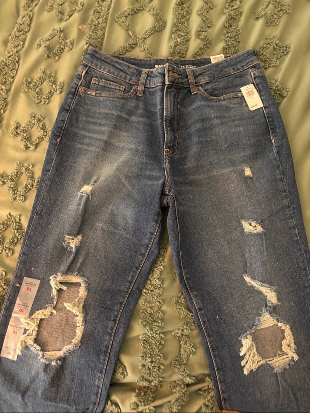 Old Navy Distressed Boyfriend Jeans in Blue